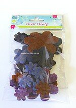 Wool Felt Flowers - Purples etc.