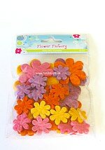 Wool Felt Flowers - Orange etc.