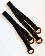 Black Waxed Cord Braided Bag Handles