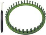 Large Green Round Loom with Hook & Bag