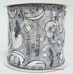 Trick or Treat Ribbon - Black and White.