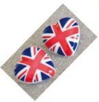 Union Jack Heart Button - 22mm