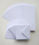 50 White or Ivory 6 x 6 Square Cards and Envelopes
