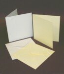 50 White or Ivory 5 x 5 Square Cards and Envelopes