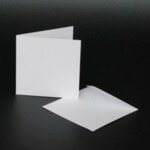 50 White or Ivory 3 x 3 Square Cards and Envelopes