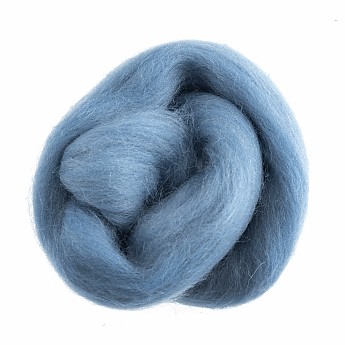 Natural Wool Roving 10g Light Blue - Click to Enlarge