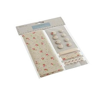 Cotton Craft Set with Fabric: Vanilla Ditsy - Click to Enlarge