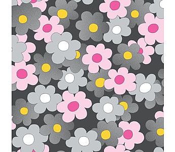 Pink, Light grey and dark grey flowers - Click to Enlarge