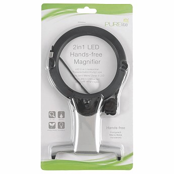 Hands-Free Illuminated Magnifier - Click to Enlarge