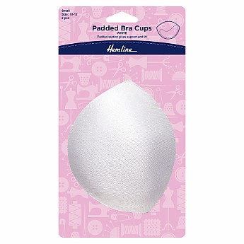 Padded Bra Cups Small White - Click to Enlarge