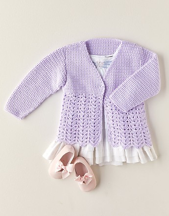 CROCHET CARDIGAN IN SNUGGLY SOOTHING - Click to Enlarge