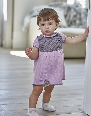 BABY GIRL'S DRESS & SHOES IN SNUGGLY 100% MERINO - Click to Enlarge