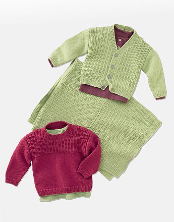 BABY SWEATER IN SNUGGLY 4 PLY - Click to Enlarge