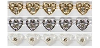 Diamante Heart Trim - Click to Enlarge