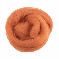 Natural Wool Roving 10g Orange