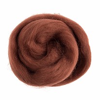 Natural Wool Roving 10g Sienna